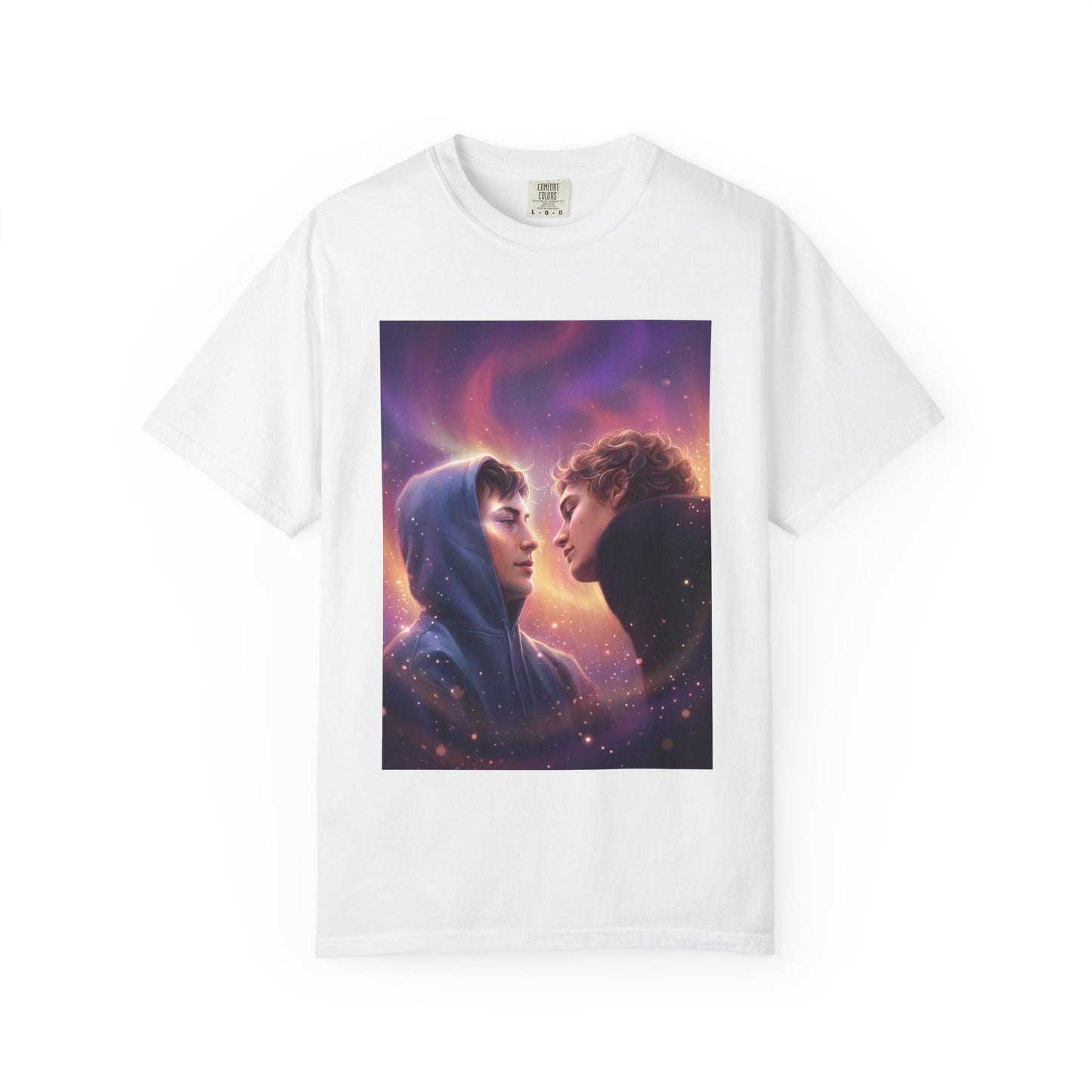 Romantic Cosmic Portrait T-Shirt — Starry Lovers Graphic Tee