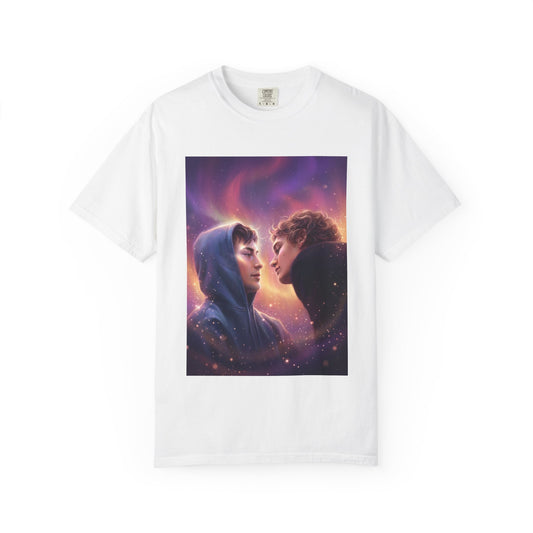 Romantic Cosmic Portrait T-Shirt — Starry Lovers Graphic Tee