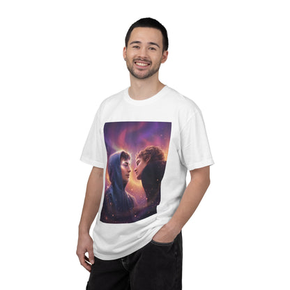 Romantic Cosmic Portrait T-Shirt — Starry Lovers Graphic Tee
