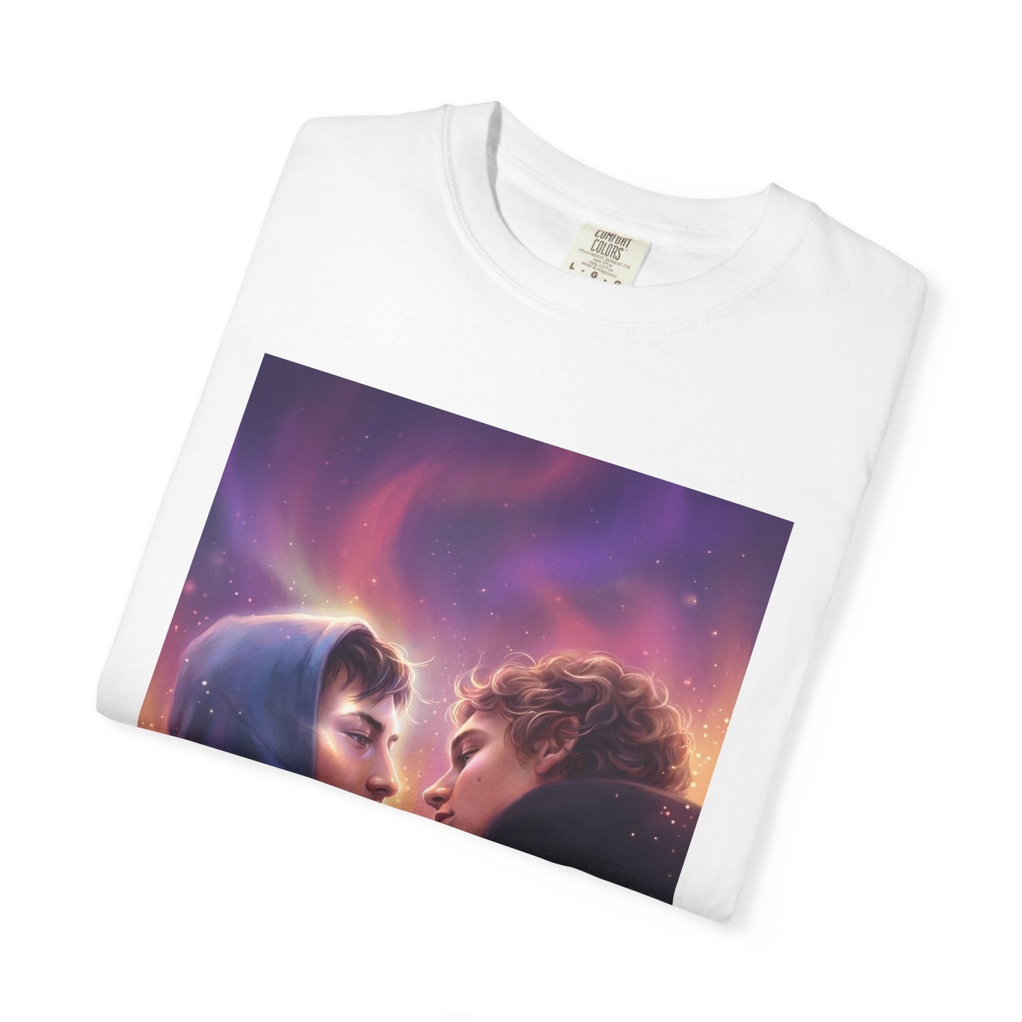 Romantic Cosmic Portrait T-Shirt — Starry Lovers Graphic Tee