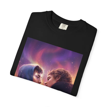Romantic Cosmic Portrait T-Shirt — Starry Lovers Graphic Tee