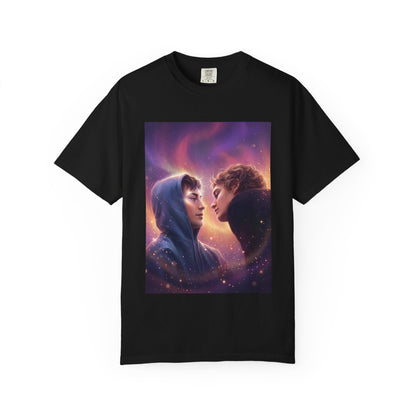 Romantic Cosmic Portrait T-Shirt — Starry Lovers Graphic Tee